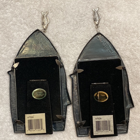 Vintage Sixtress Pewter Double Photo Frames - 3X2 Lot of 2 - Picture 5 of 6